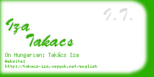 iza takacs business card